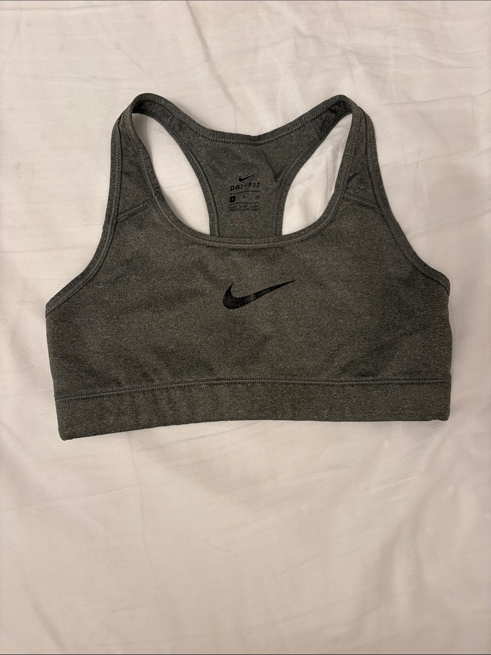 Nike Dark Gray Racerback Dri-FIT Sports Bra